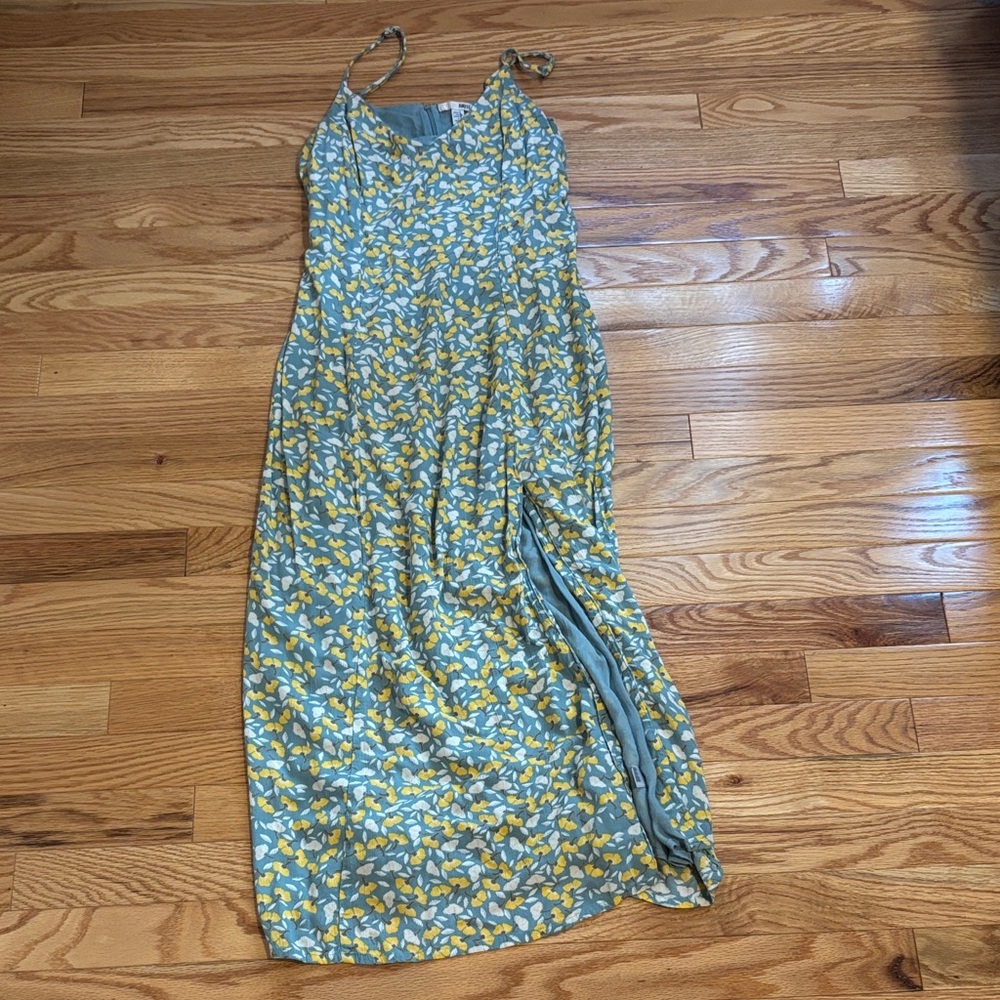 Amuse Society Blue and Yellow Floral Dress as seen on Instagram